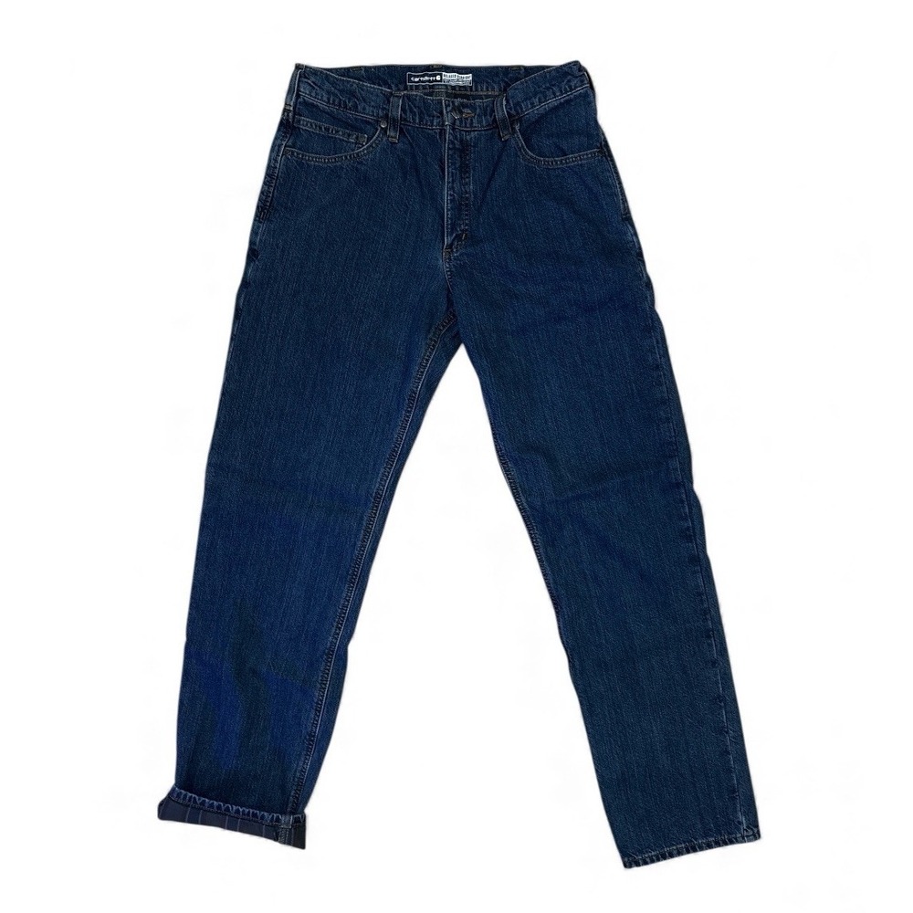 CARHARTT LINED JEANS MENS SIZE 32x34 RELAXED STRAIGHT 104942-H45